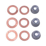 3 Cylinder Injector Seal Kit With Heat Shield for Kubota Engine D722 D902 D1005 D1105 D1703 Bobcat Loader S100 S150 S160 S175 S185 S70