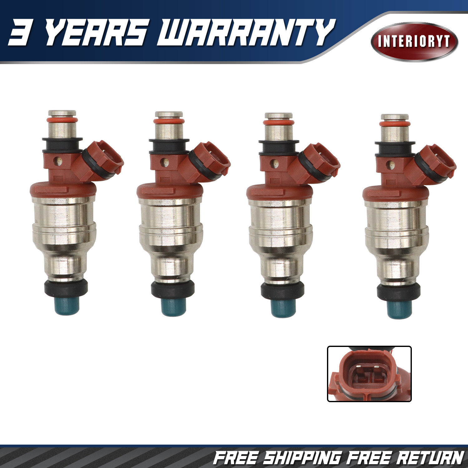 4 Pieces Fuel Injector 23209-35040 for Toyota 4Runner Pickup 1988-1995 5 4 Pieces Fuel Injector 23209-35040 for Toyota 4Runner Pickup 1988-1995