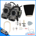 Carburetor Carb with Air Filter Fuel Valve Petcock 5LP-24500-01-00 for Yamaha Raptor 660 660R YFM660R 2001-2005