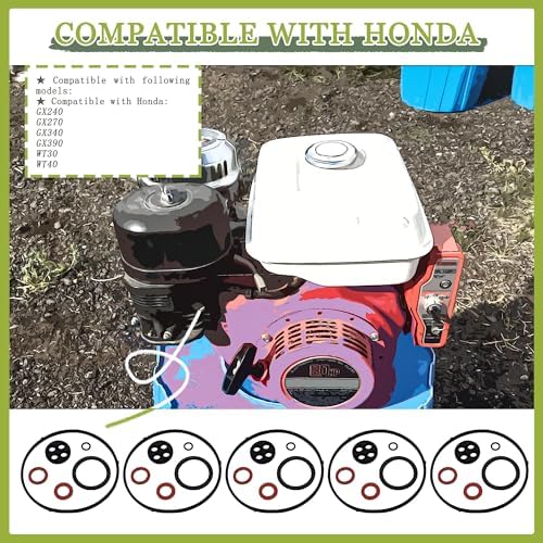 Carburetor Gasket Set 485-006 16010-ZE2-812 for Honda GX240 GX270 GX340 GX390 3 Carburetor Gasket Set 485-006 16010-ZE2-812 for Honda GX240 GX270 GX340 GX390