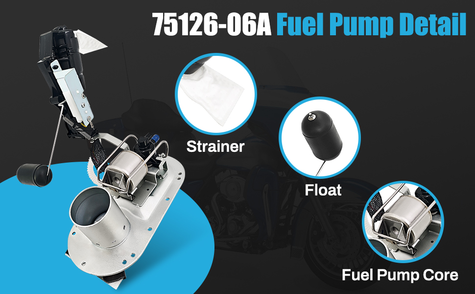 Fuel Pump 75126-06A for Harley-Davidson Motorcycle Electra Glide Ultra Classic 2002-2007 3 Fuel Pump 75126-06A for Harley-Davidson Motorcycle Electra Glide Ultra Classic 2002-2007